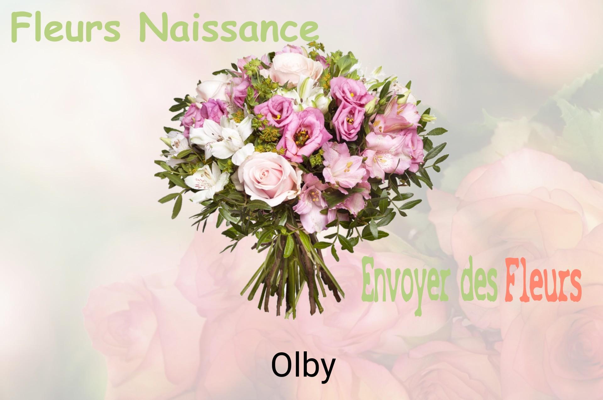 Bouquet de fleurs de naissance livré à Olby